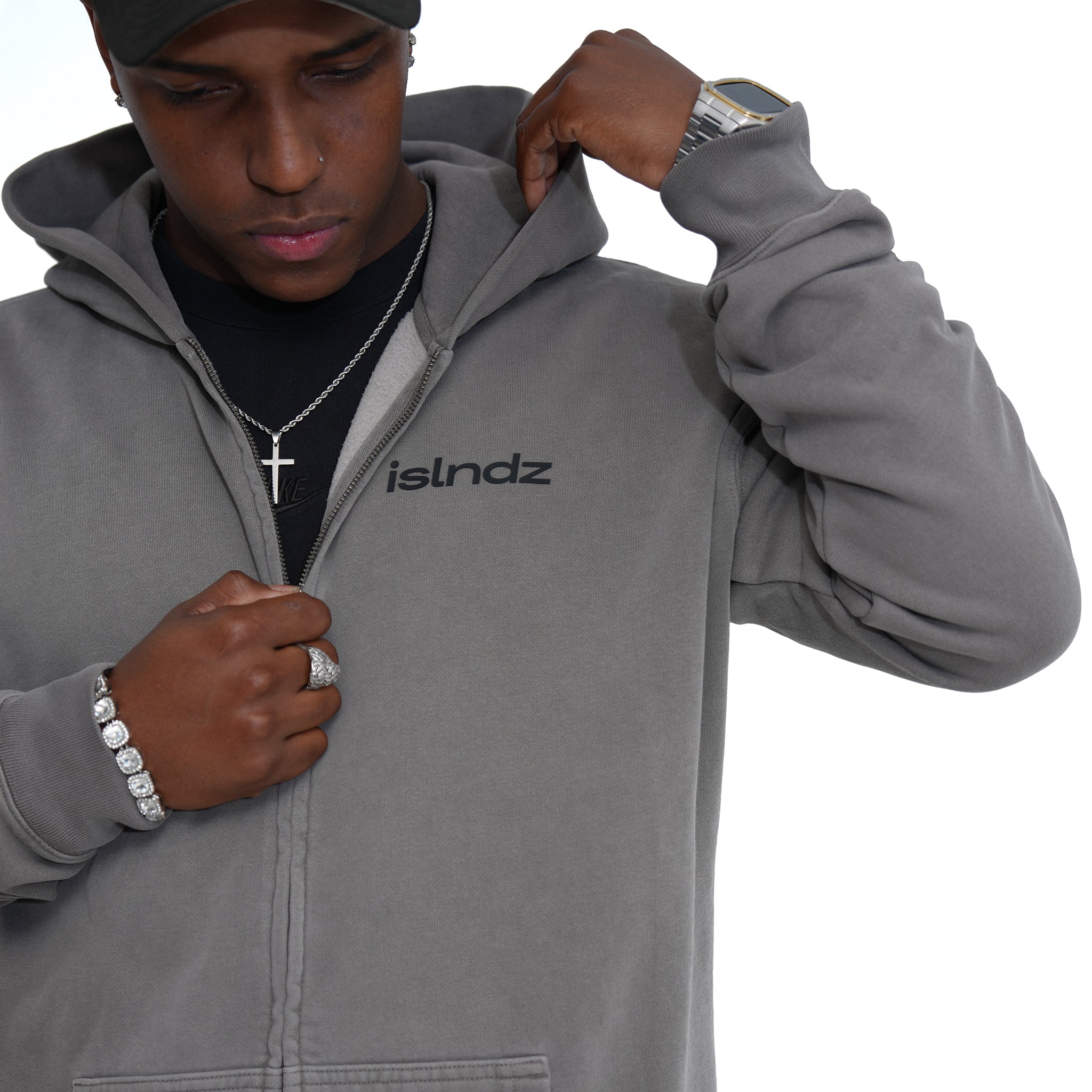ISLNDZ Relaxed Sweatsuit Set - Faded Gray