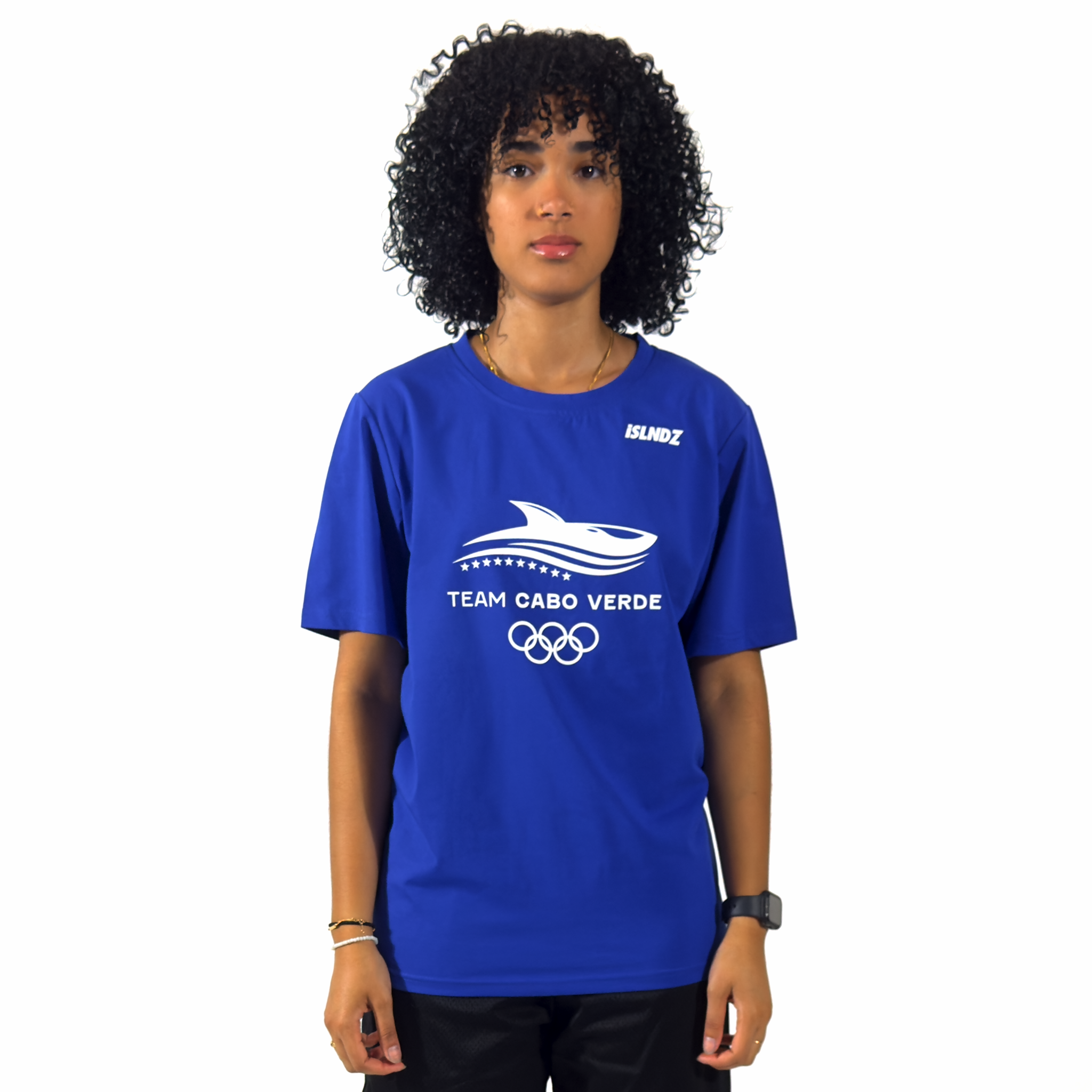 Official Team Cabo Verde Olympic Shirt Blue 2024