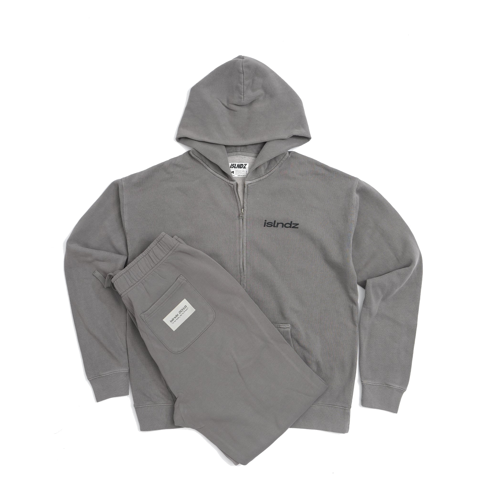 ISLNDZ Relaxed Sweatsuit Set - Faded Gray