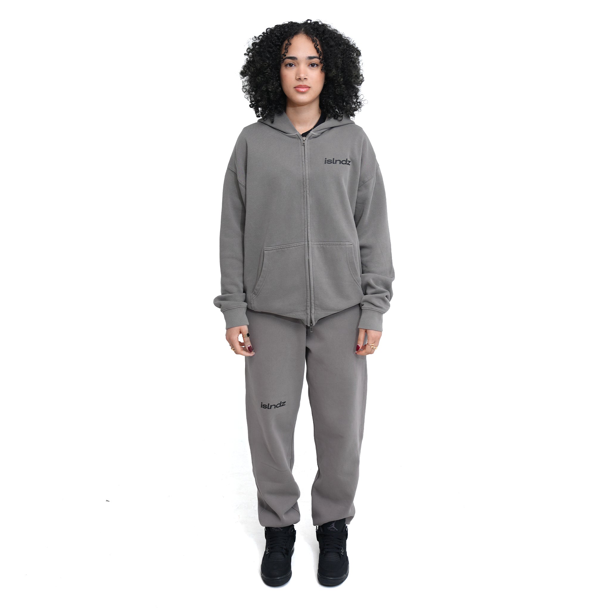 ISLNDZ Relaxed Sweatsuit Set - Faded Gray